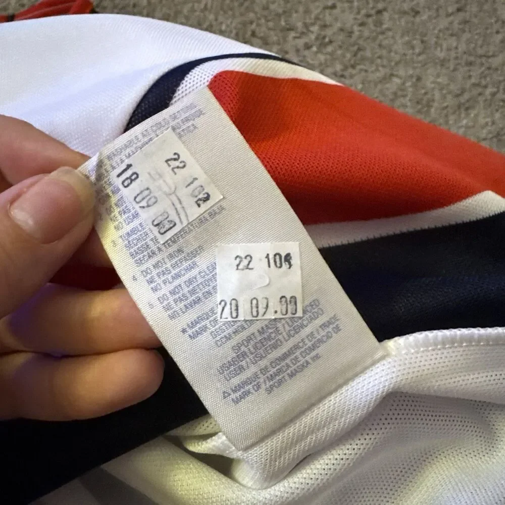 NWT Authentic‎ Ccm Columbus Blue Jackets Jersey Boys XL Mic 90s Vintage White